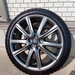 【格安】レクサスGSFスポーツ純正19インチアルミホイール＆ブリヂストンブリザックVRXスタッドレスタイヤ4本セットの画像
