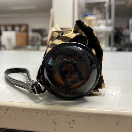 ロ　2602-1089 FENDI 折りたたみ傘　ブラウン　中古美品