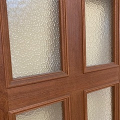 昭和 レトロ 昭和ガラス 型板ガラス 磨りガラス かすみ 木製 ドアの画像