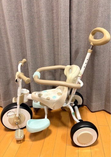 【美品/室内使用のみ】アイデス ナチュラルトライク 三輪車 プー＆ハニー