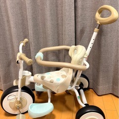 【美品/室内使用のみ】アイデス ナチュラルトライク 三輪車 プー＆ハニーの画像