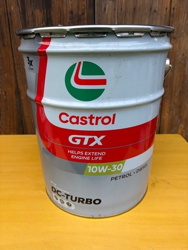 【新品未使用】Castrol GTX DC-TURBO 10W-30 20L ペール缶 / ガソリン・ディーゼル兼用