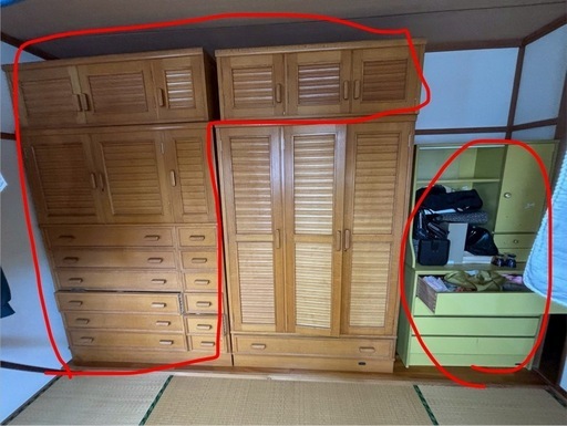 着物箪笥　タンス　婚礼箪笥　茶色