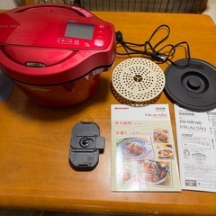 【北本市】動作確認済 シャープ ヘルシオ ホットクック 1.6L（KN-HW16D-R）箱・付属品完備の画像
