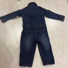 90cm デニムオーバーオール 子ども服の画像