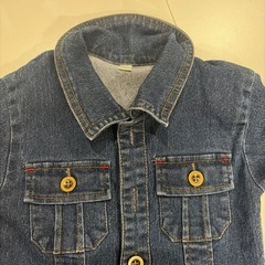 90cm デニムオーバーオール 子ども服の画像