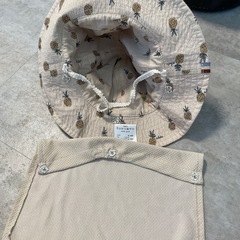 ベビー帽子　44cm テータテート　日除付きの画像