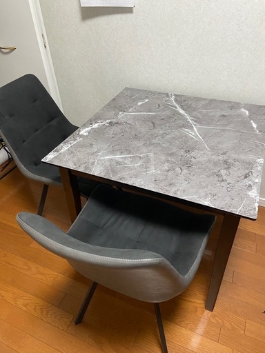 【引渡決定】ダイニングテーブルセット　椅子2脚 IKIKAGU参考価格¥19,800
