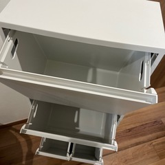 3段ゴミ箱/収納ボックス/薄型/分別可能の画像