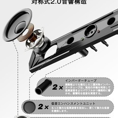 スピーカー サウンドバー Bluetooth5.4 ゲーミングスピーカーの画像