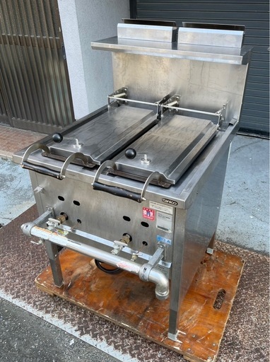 【動確済み】tanico 業務用 ガス餃子焼き器 TGZ-65 都市ガス 単相100V 幅650×奥750×高さ750mm 餃子焼き機 タニコー タイマー付き 大阪
