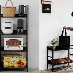 オープンラック キッチンラック 棚 YDH 5段 オープンシェルフ 大容量 3段 キッチン 棚 本棚 幅60×奥行30×高さ158cm 隙間収納 スチールラック おの画像