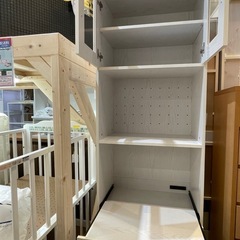 配達可【食器棚】【白】クリーニング済み【管理番号0220】野の画像