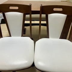 ダイニング4点セット ダイニングテーブルセット 伸長式 uk-286 (幅120cm-4人用セット, 木目天板/BRフレーム/WH座面)の画像