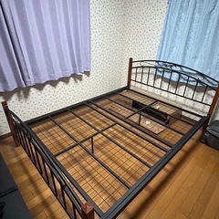ニトリ　ベットフレーム　ダブル　セミダブルの画像
