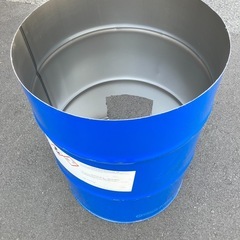 ドラム缶 焼却炉 約185L【青色】廃材燃やし 農作業 焚き火の画像