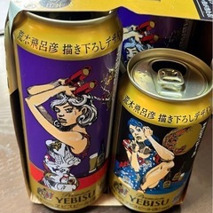 エビスビール ジョジョの奇妙な冒険 荒木飛呂彦 描き下ろし 紙袋　空き缶6本の画像