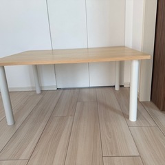 ニトリ ローテーブル ナチュラル×ホワイトの画像