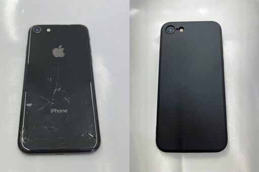 【完動品】iPhone8 バッテリー新品 64GB 【背面割れ】