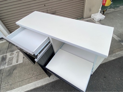 A810♦️キッチンカウンター 幅120 キャビネット レンジ台 収納 家電収納 食器棚 