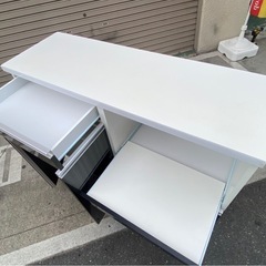 A810♦️キッチンカウンター 幅120 キャビネット レンジ台 収納 家電収納 食器棚 の画像