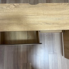 ブラックパネル付きテレビ台(ナチュラル)の画像