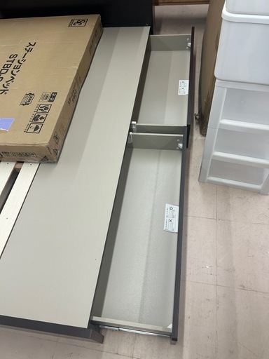 アース美原店　ニトリ　ダブルベットフレーム　　収納引き出し付き