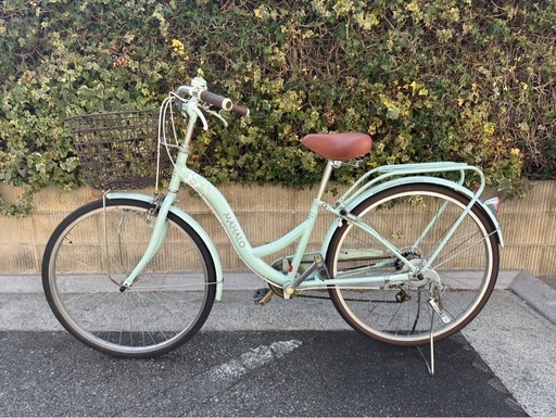 【お手入れ済み】6段変速自転車 女の子用26インチ