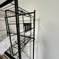 ニトリ　洗濯機ラック（ブラック）の画像