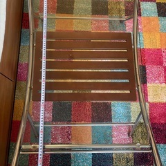 （受取人決定）ガラス天面 ローテーブルの画像