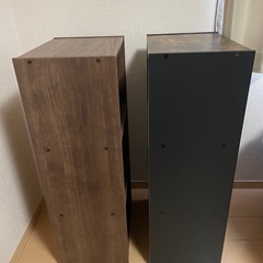 カラーボックス チェスト 2個 収納 本棚 ブラウン の画像