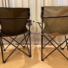 折りたたみ椅子　2脚　キャンプチェアの画像