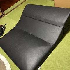 ソファセット リクライニング こたつ使用可 フロアソファ (ブラック)の画像