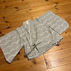 ベビー袴 70~95cm 袴ロンパース グリーン×ベージュ 男の子 お食い初めの画像