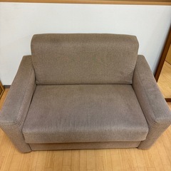 【販売中】収納付き 1人掛けソファ（ブラウン）座面開閉タイプの画像