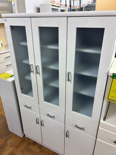 【ジャングル深井店】3枚扉食器棚 白 ホワイト 家具 堺市 深井【FU166】