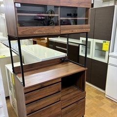 【ジャングル深井店】2枚扉食器棚 アイアン&木製茶 家具 食器棚 堺市 深井【FU167】の画像