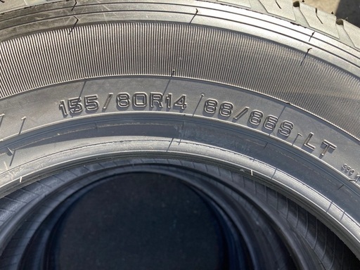 【お取引決まりました】【新車剥がし】DUNLOP 155/80R14 25年製 夏タイヤ