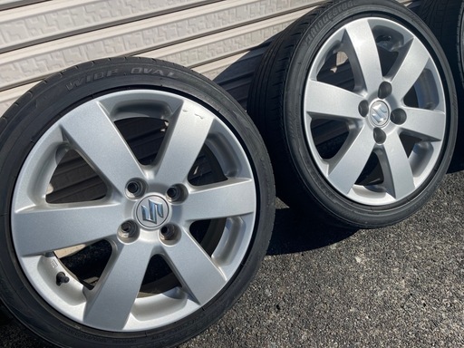 【受付終了】スイフト純正 15インチ 5.5J +45 PCD100 4穴 4本 ワゴンR/エブリィ等