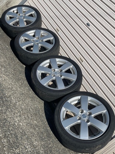 【受付終了】スイフト純正 15インチ 5.5J +45 PCD100 4穴 4本 ワゴンR/エブリィ等