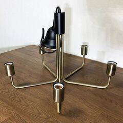 Francfranc 5灯ペンダントライト トヨスター照明器具 アンティークブラウン天井照明 5本フレーム LED電球対応の画像