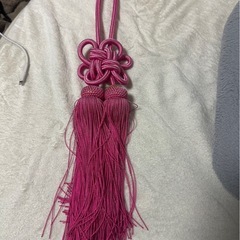 ふさ　大サイズ　ショッキングピンク　菊結び　本物　ジャンクションプロデュースの画像
