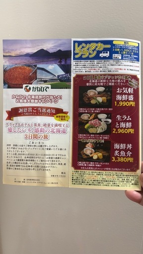 かねひで謝恩賞北海道旅行謝恩価格 (sa) てだこ浦西の宿泊券/旅行券の