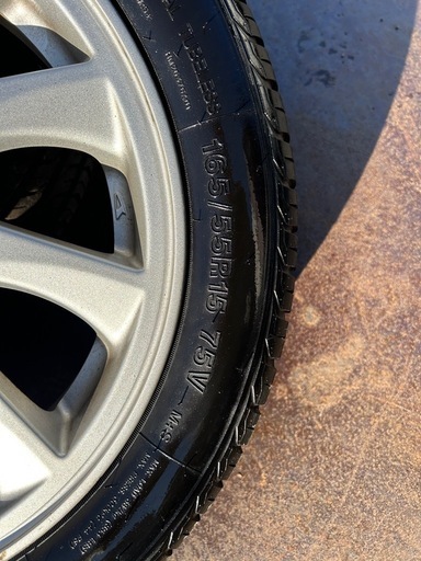 165/55R15⭐️ダイハツ純正ホイル⭐️中古夏タイヤ4本長バリ目⭐️室内保管 165/55R15⭐️ダイハツ純正ホイル⭐️中古夏タイヤ4本長バリ目⭐️