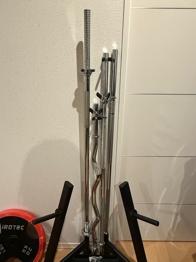 【プレート総重量155kg】ホームジム一式セット（IVANKO ・IROTEC・ファイティングロード他）バーベル・プレート・ラック一式