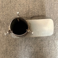 マフラーカッター 焼き色 ブルー 2本出し アルファード 30系 ステンレス製の画像