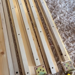 シングルベッドのスノコ　木材として再利用の画像