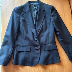 黒 ストライプ レディースビジネススーツ 上下セット　13ARの画像