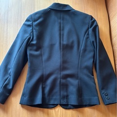 黒 ストライプ レディースビジネススーツ 上下セット　13ARの画像