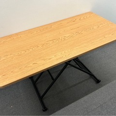 昇降テーブル　昇降デスク　木製テーブル　ワークテーブルの画像